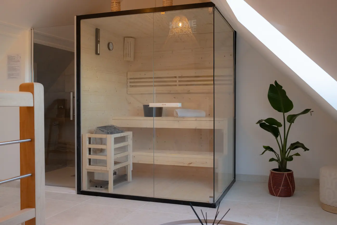 Sauna traditionnel sous les combles
